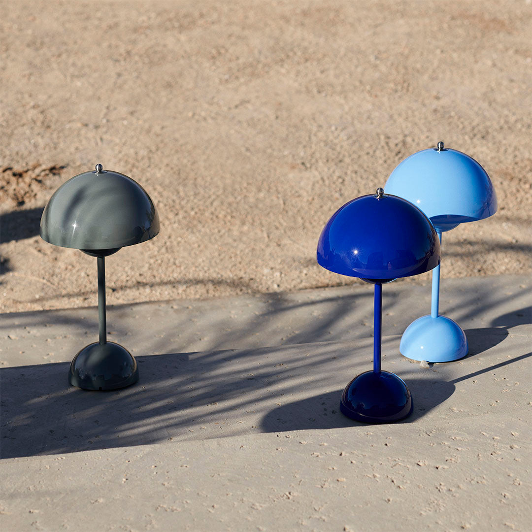 &Tradition, Flowerpot Portable Table Lamp VP9, Matte White, Table / Task, Verner Panton