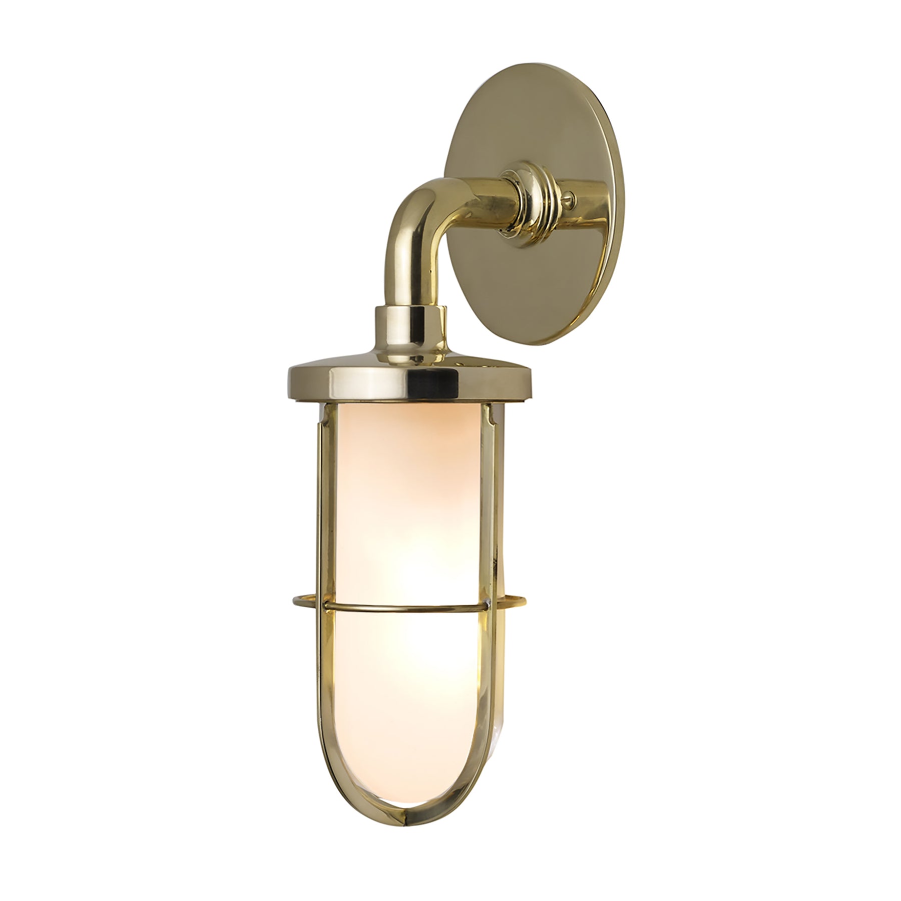 Original BTC, Weatherproof Ship's Well Glass Wall Light, Weathered Brass Clear, Exterior,