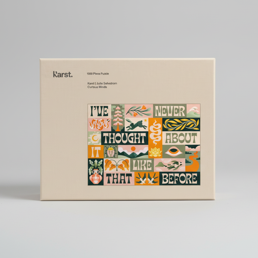 Product packaging with text and graphics on a beige background