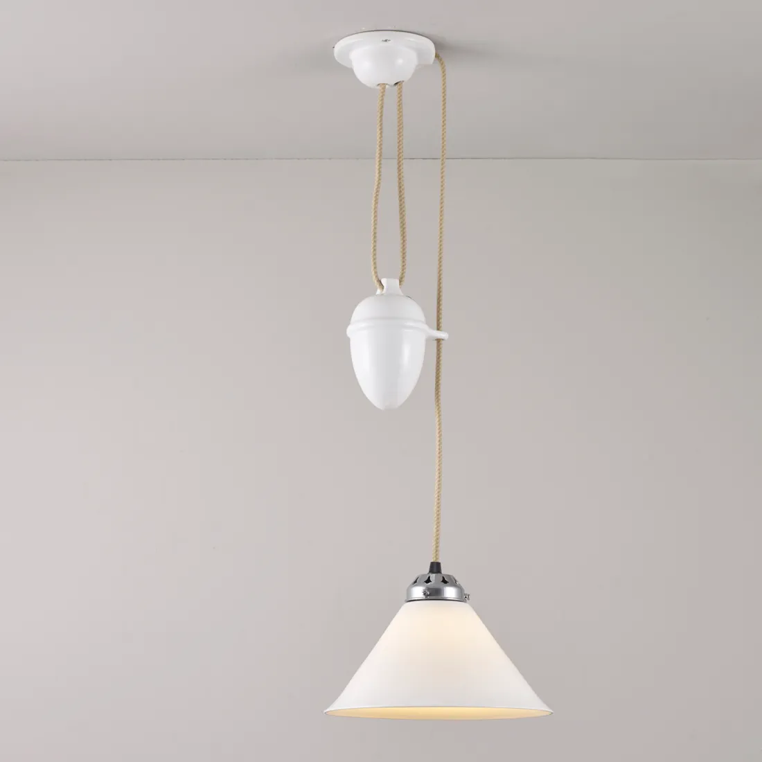 Original BTC Cobb Rise & Fall Small Pendant Light, Natural Original BTC Cobb Rise & Fall Small Pendant Light, Natural