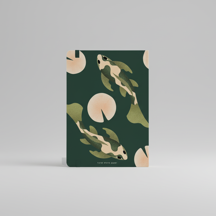 Floral patterned product on a green background