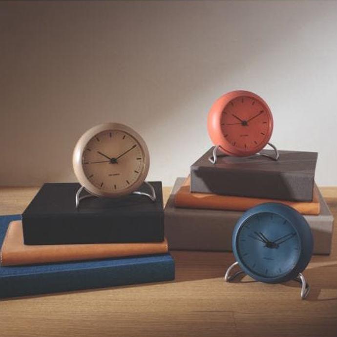 Rosendahl, Arne Jacobsen City Hall Alarm Clock Pale Orange, Alarm Clock,