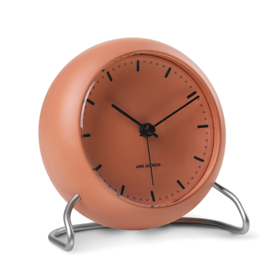 Rosendahl, Arne Jacobsen City Hall Alarm Clock Pale Orange, Alarm Clock,