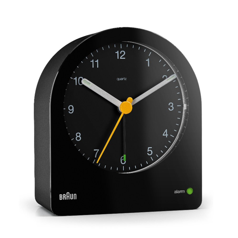 Braun, a German brand known for its iconic, minimalist design in electronic products, including clocks, shavers, and kitchen appliances, emphasizing simplicity and functionality.