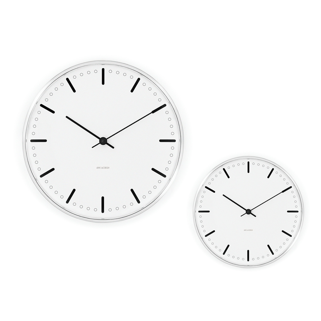 ARNE JACOBSEN CITY HALL ホワイト 34mm Arne Jacobsen City Hall Wall Clock | AMEICO – Official US