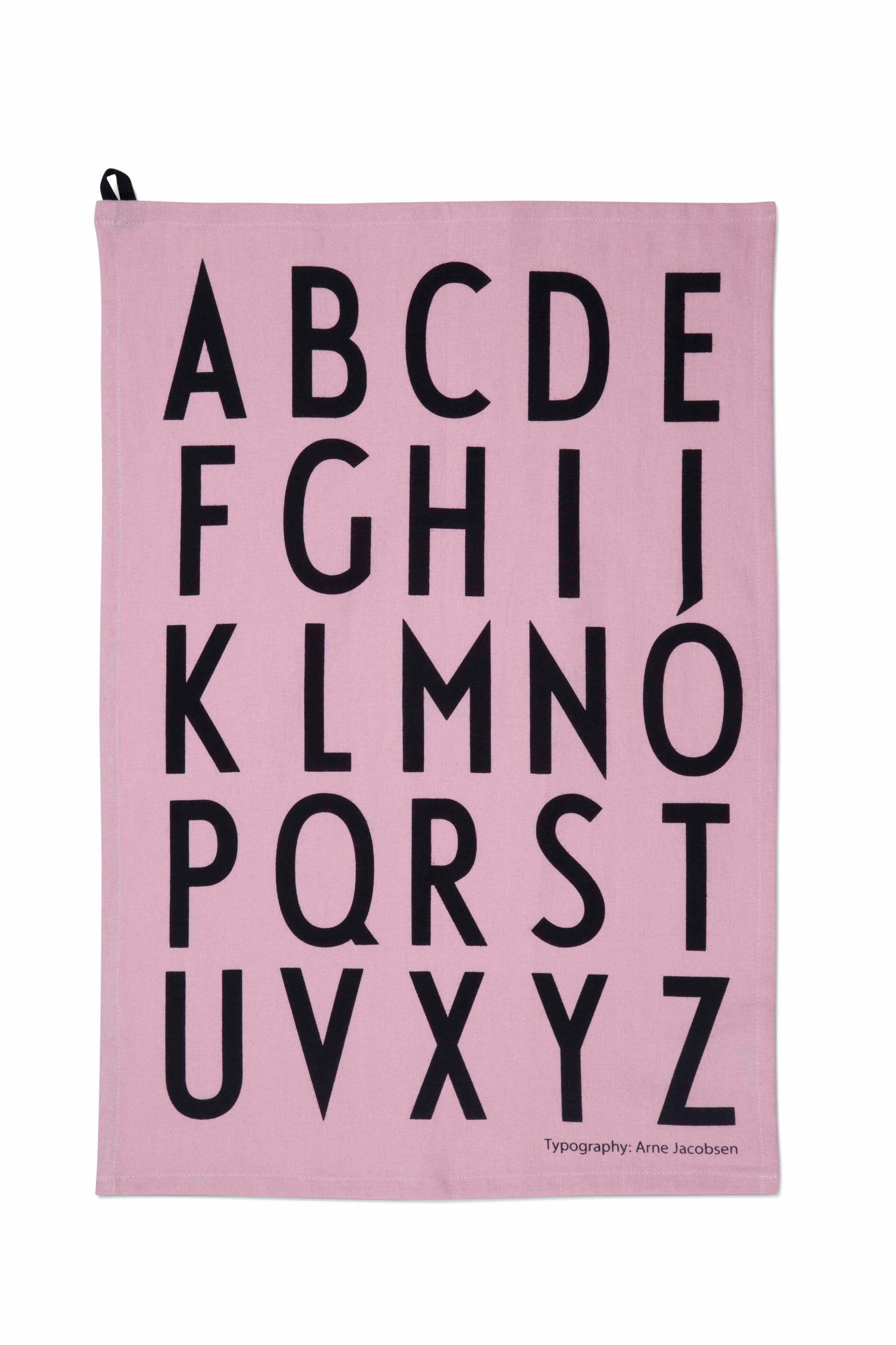 Design Letters, Design Letters Cotton Tea Towels, White with Black Letters,