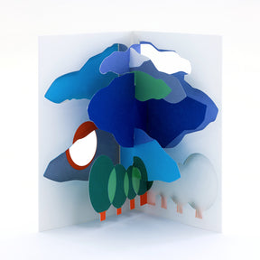 IC Design, Gérard Lo Monaco Clouds & Trees Pop Up Card, Notecard,