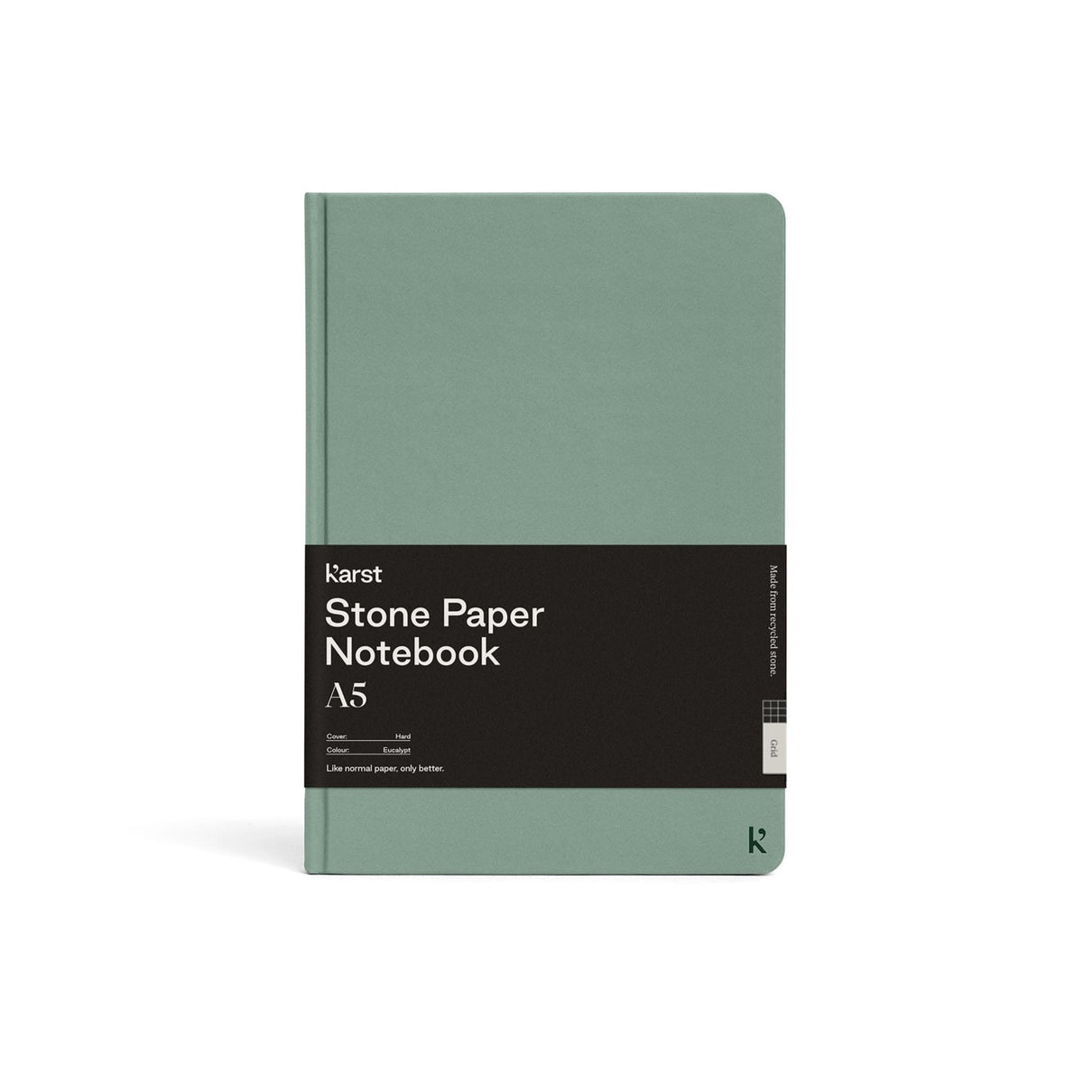 Karst, A5 Hardcover Notebook Grid, Black, Notebook,