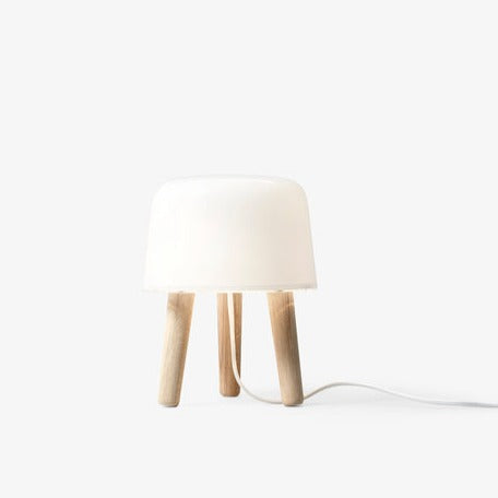 &Tradition, Milk Table Lamp Natural wood legs, White cord, Table / Task,