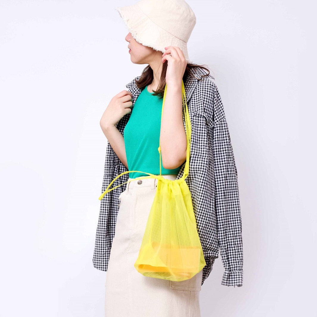 Mate Mono, See Through Shoulder Bag, Green, Tote Bags,