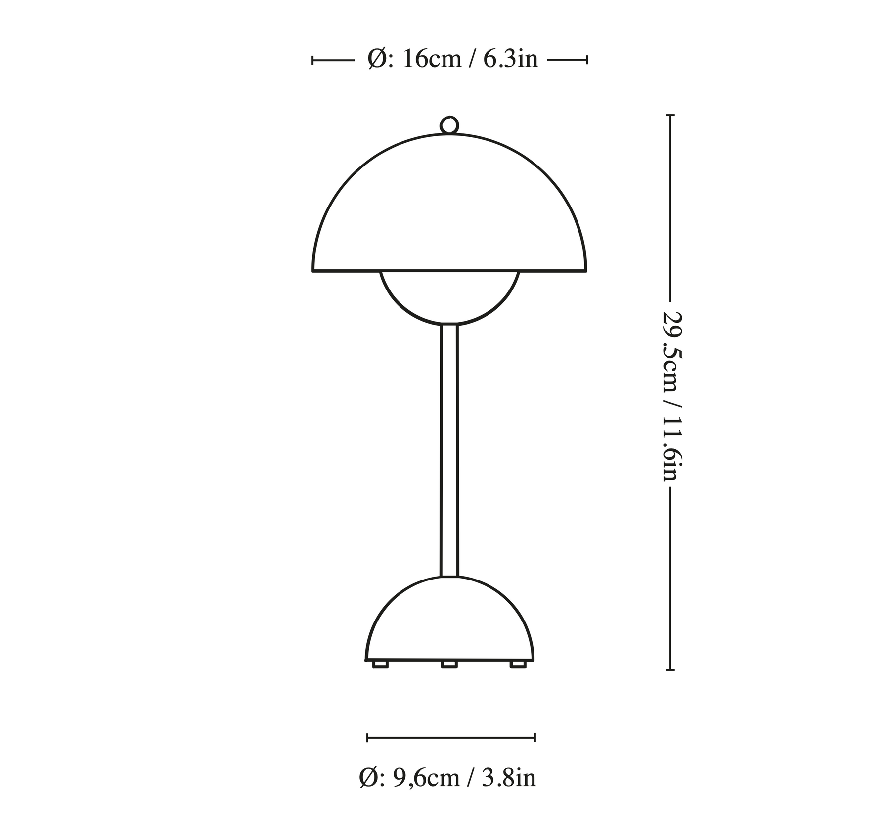 &Tradition, Flowerpot Portable Table Lamp VP9, Tangy Pink, Table / Task, Verner Panton