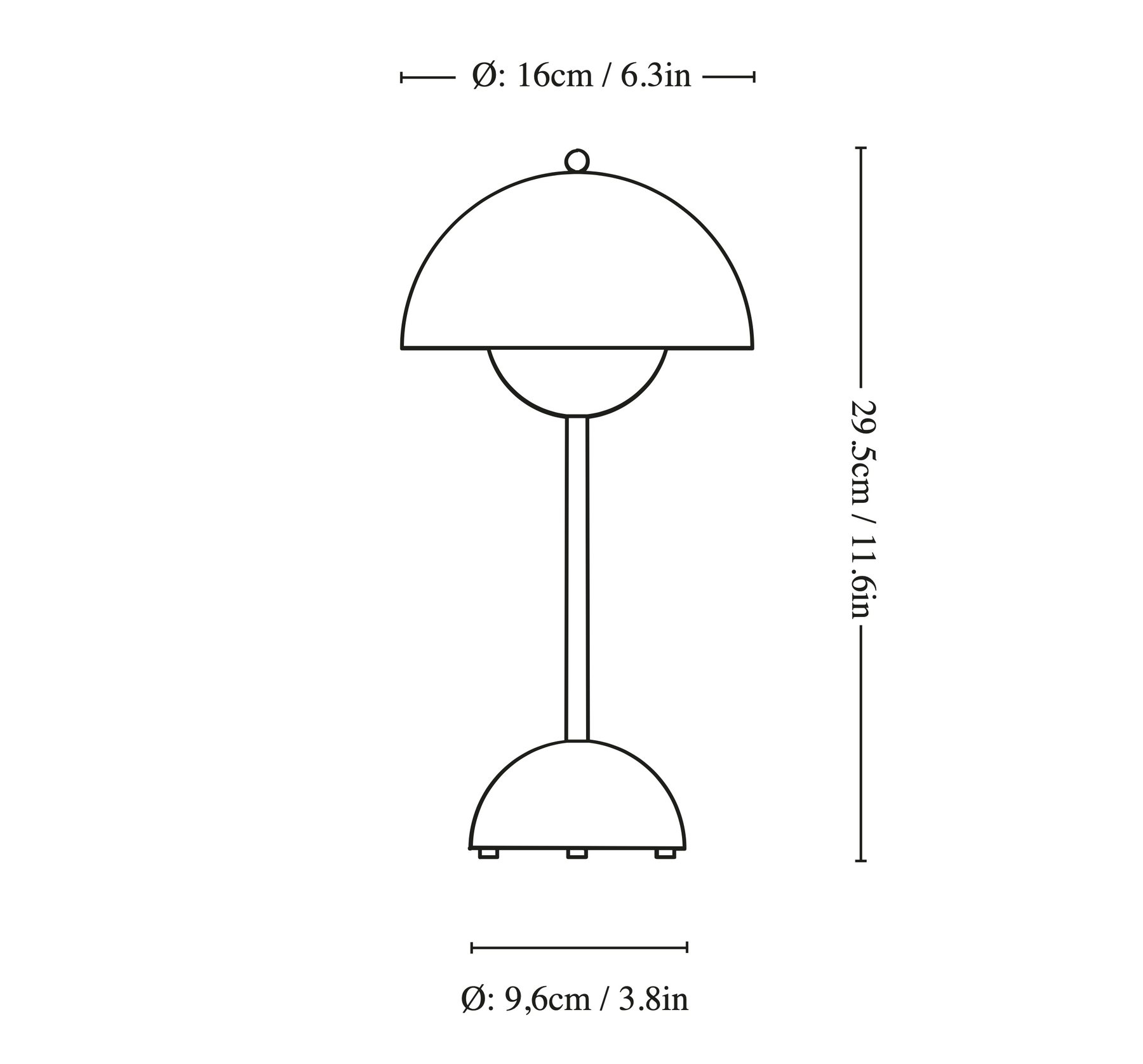 &Tradition, Flowerpot Portable Table Lamp VP9, Tangy Pink, Table / Task,  Verner Panton