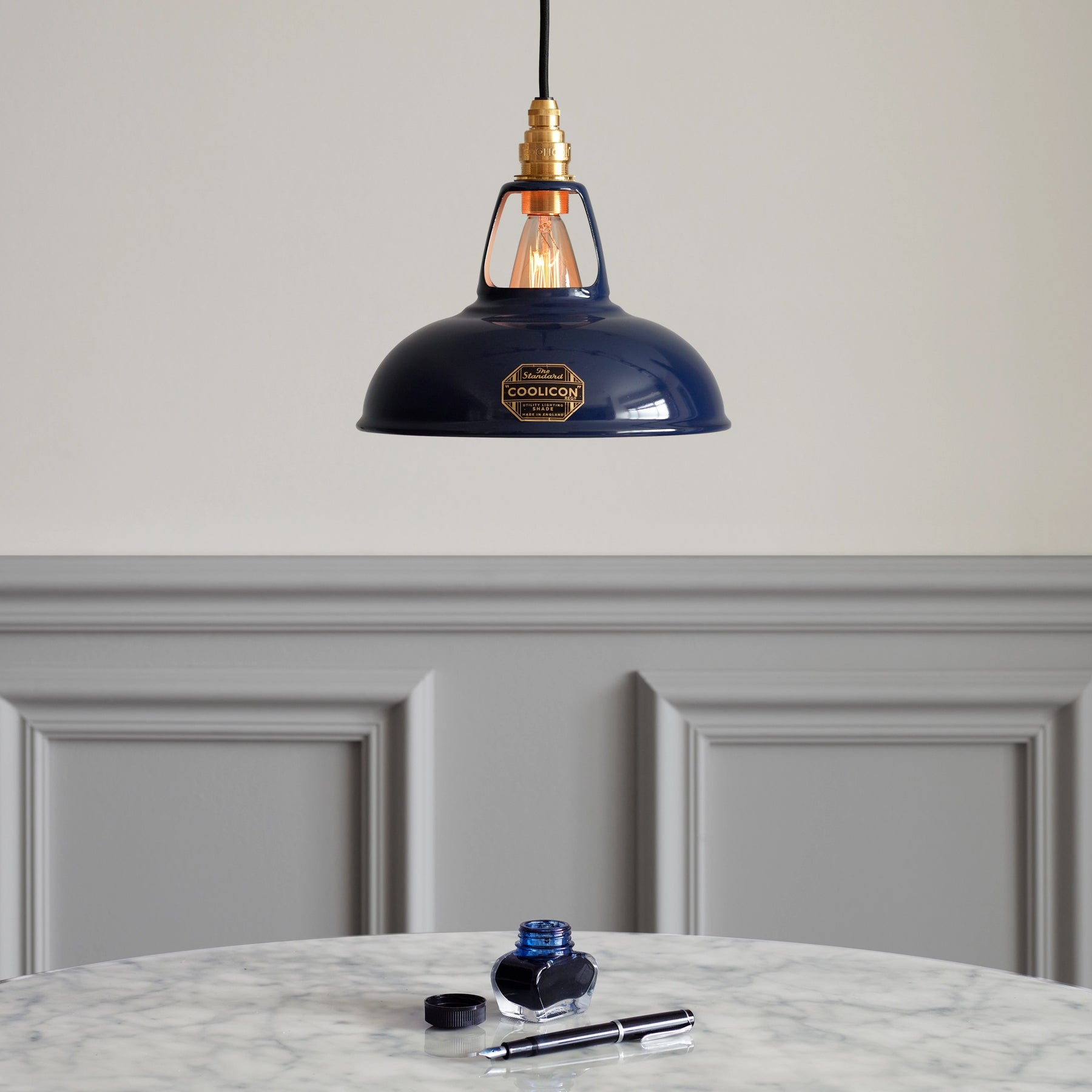 Coolicon, a classic British lighting brand known for its industrial-style pendant lights, combining retro charm with modern craftsmanship for a timeless and functional design.