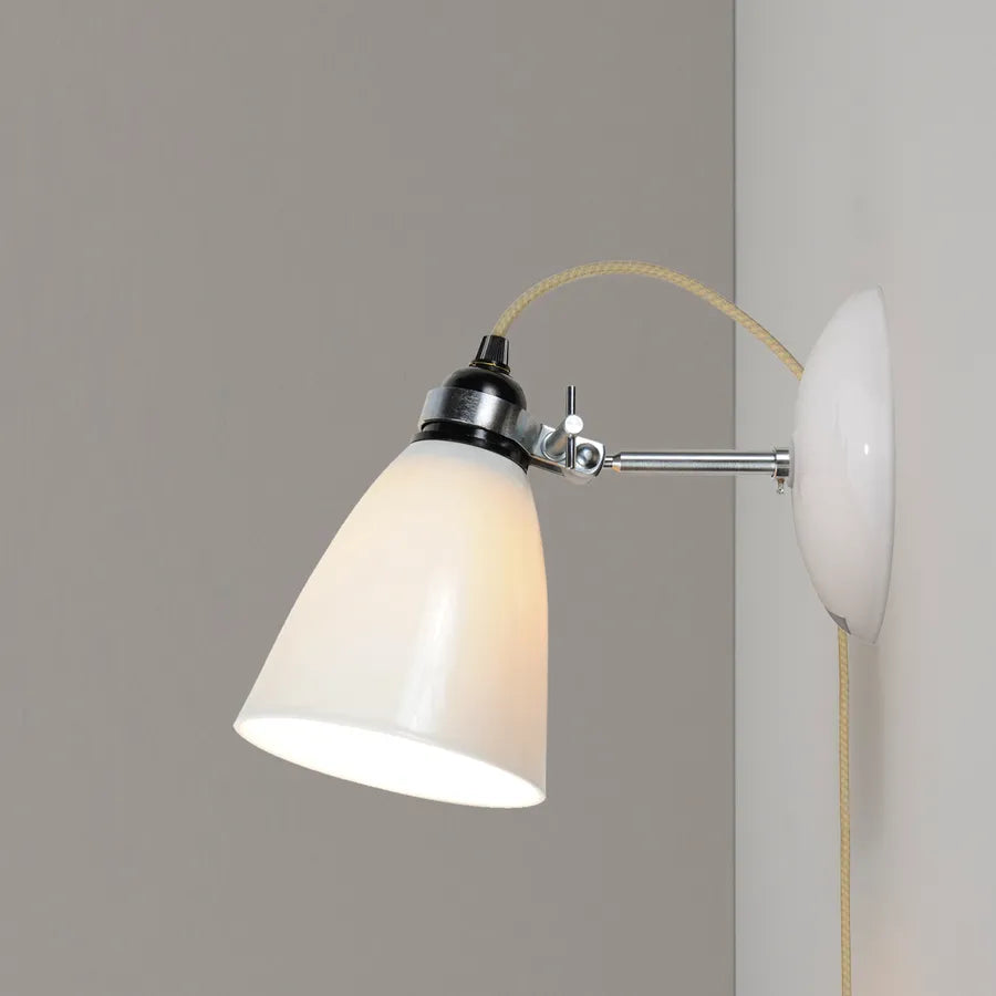 Original BTC Hector 30 Medium Dome Wall Light Plug, Switch & Cable