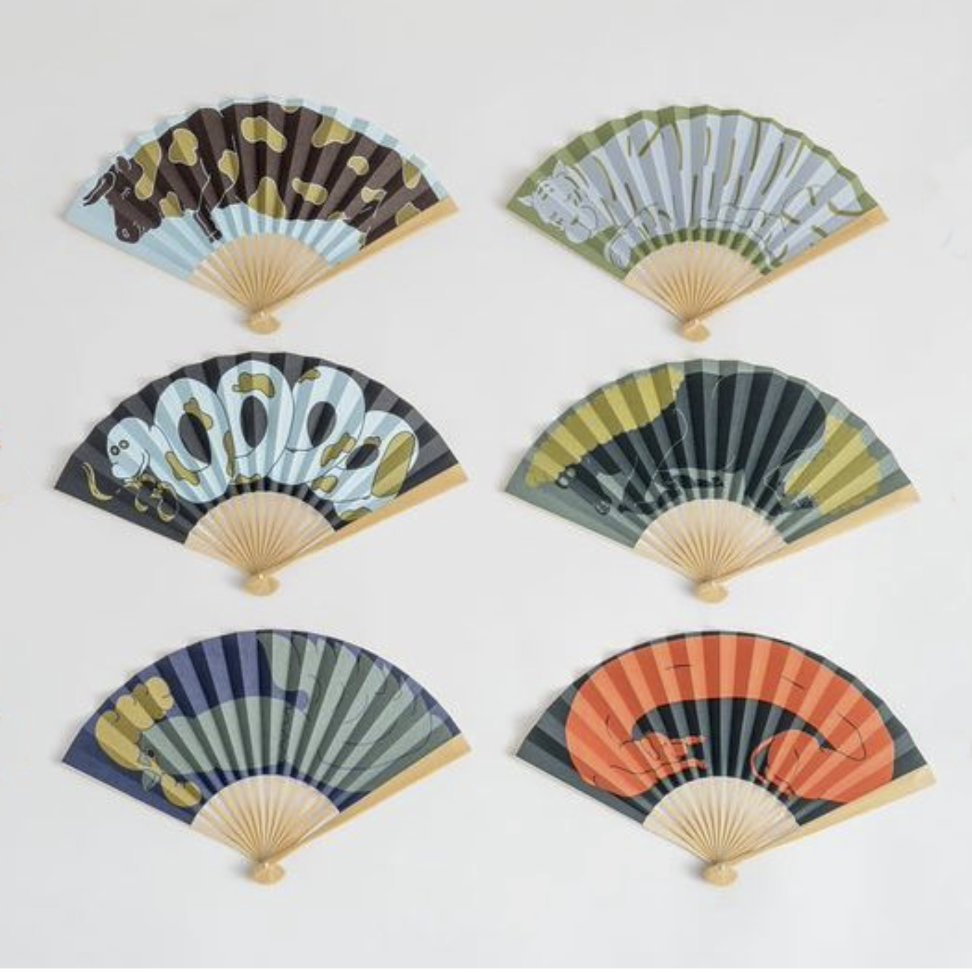 Ibasen, Japanese Zodiac Fan, Jacques Averna, Traditional Japanese Fans