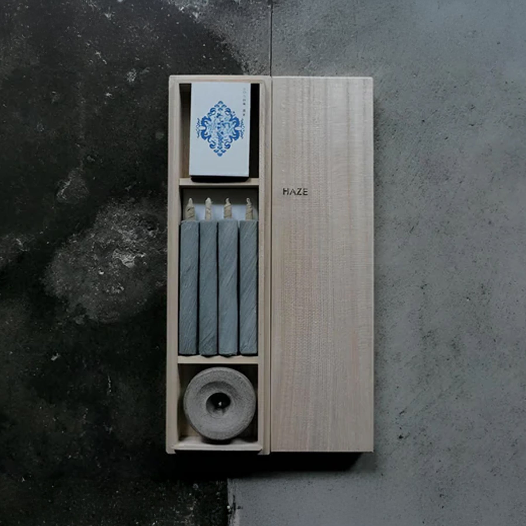 Traditional Japanese Candle Gift Set of Three in Wooden Box