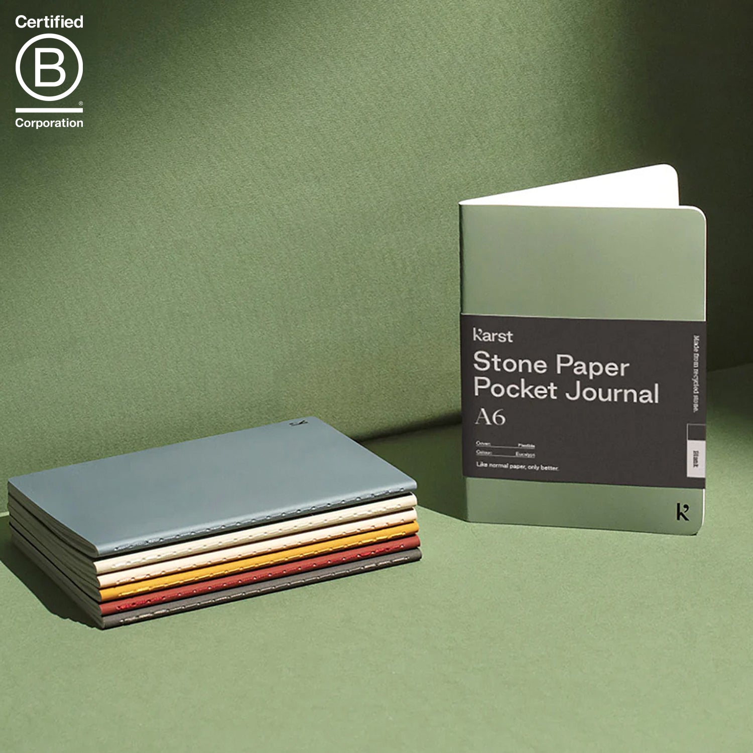 Karst, a brand known for its sustainable and innovative paper products, made from stone, offering eco-friendly alternatives to traditional paper with a sleek, modern design.
