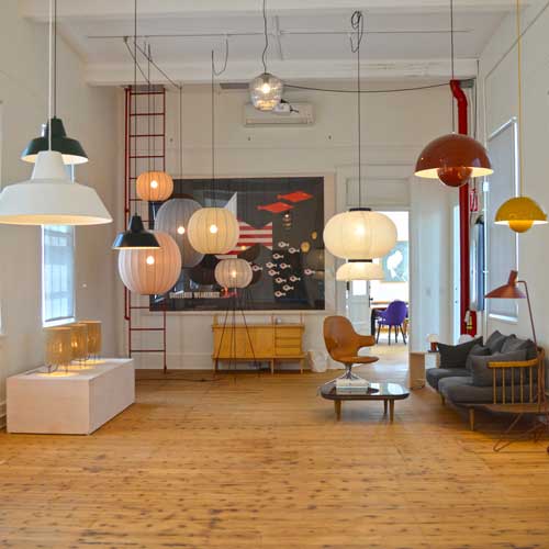 The showroom features a curated selection of contemporary lighting designs from renowned international brands. Visitors can explore a variety of lighting solutions, including pendant lights, floor lamps, and table lamps, showcasing Ameico’s commitment to quality and design innovation.