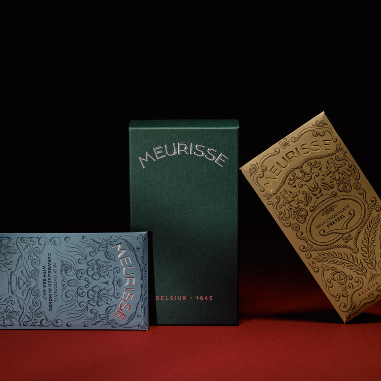 Meurisse Chocolate, a premium Belgian chocolate brand renowned for its rich, smooth textures and exquisite flavors, crafted with the finest ingredients for a luxurious chocolate experience.