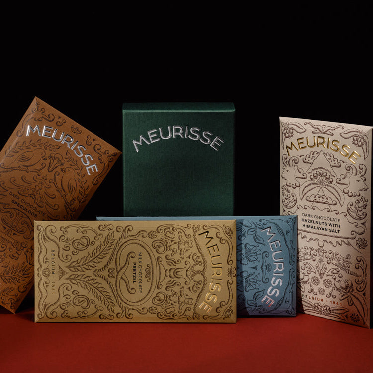 Meurisse Chocolate, a premium Belgian chocolate brand renowned for its rich, smooth textures and exquisite flavors, crafted with the finest ingredients for a luxurious chocolate experience.