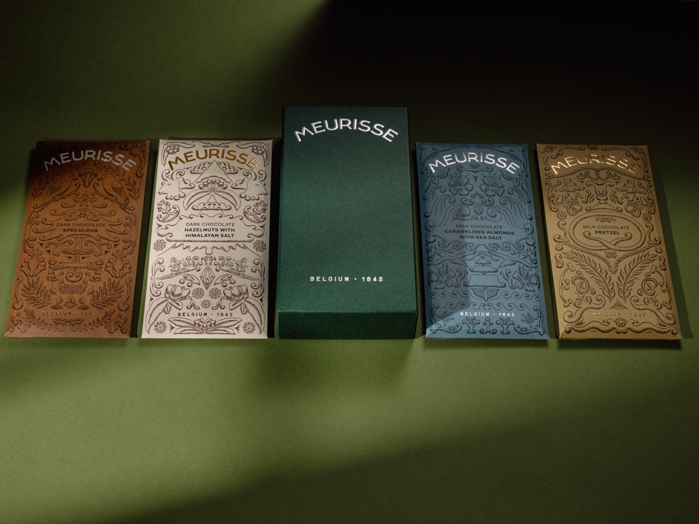 Meurisse Chocolate, a premium Belgian chocolate brand renowned for its rich, smooth textures and exquisite flavors, crafted with the finest ingredients for a luxurious chocolate experience.