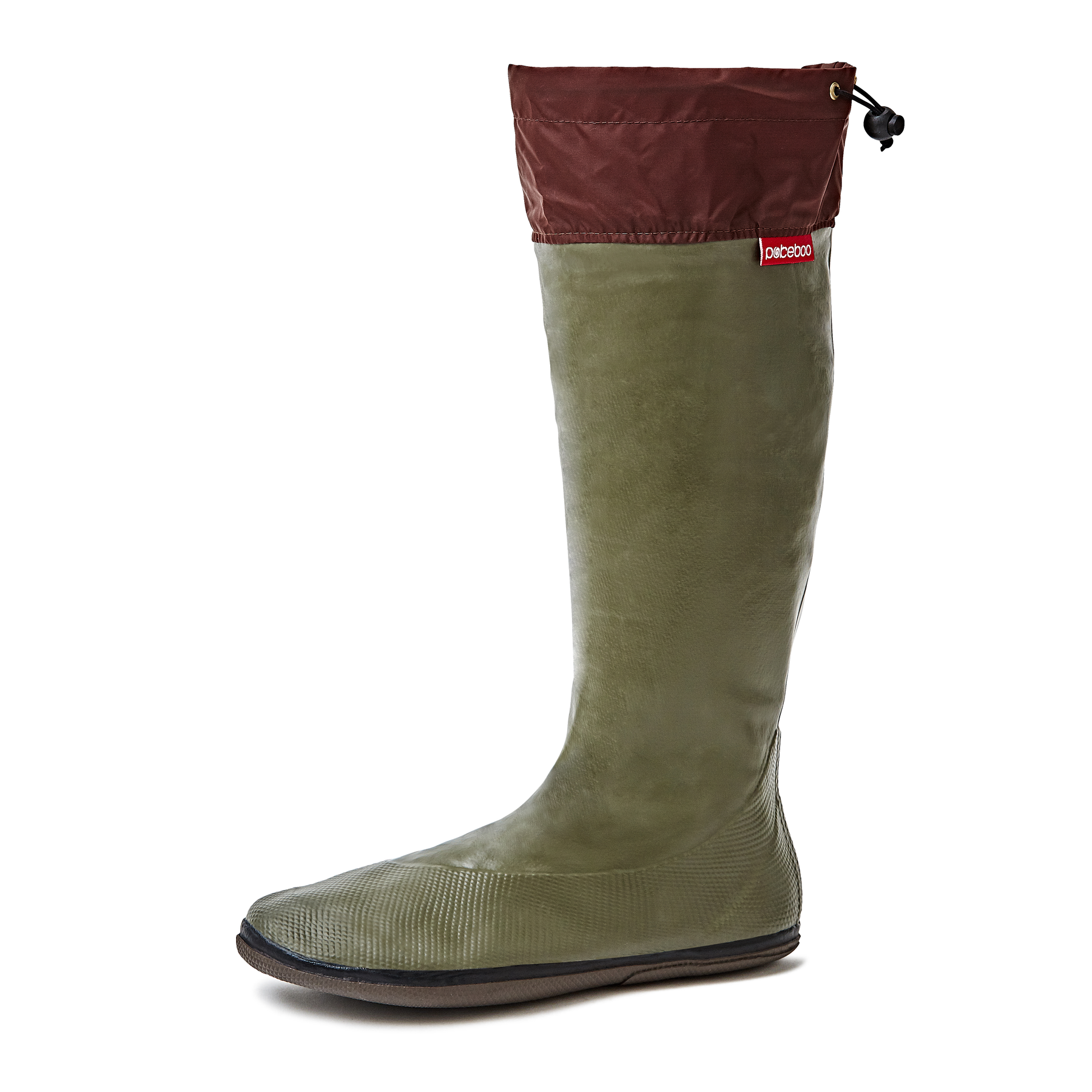 Pokeboo, Packable Rubber Rain Boots Khaki, Rainboots,