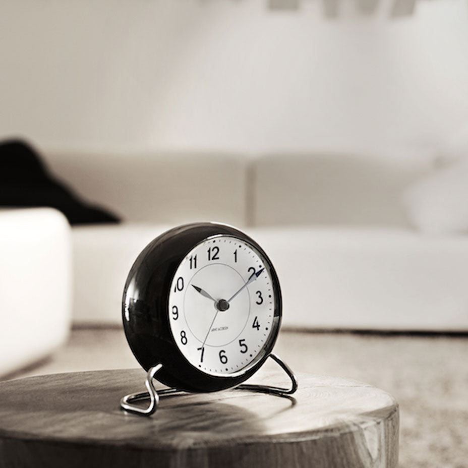 Rosendahl, Arne Jacobsen Station Alarm Clock Black, Alarm Clock,