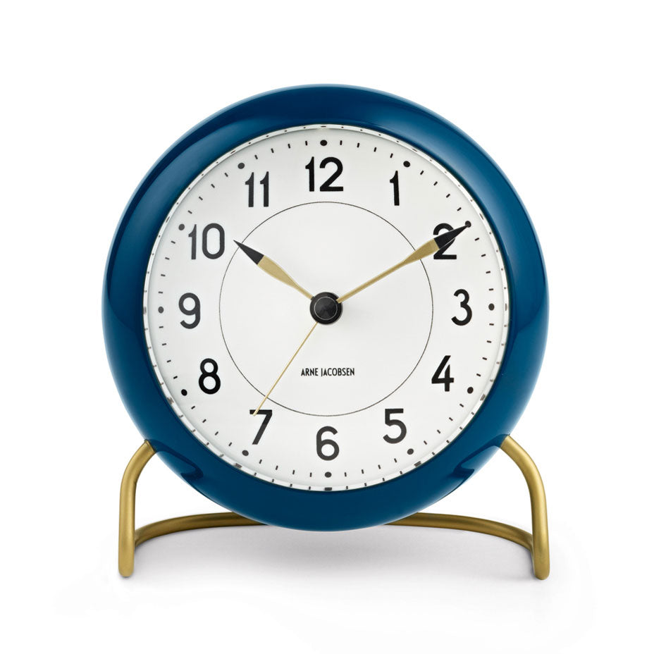 Rosendahl, Arne Jacobsen Station Alarm Clock Petrol Blue, Alarm Clock, Arne Jacobsen,