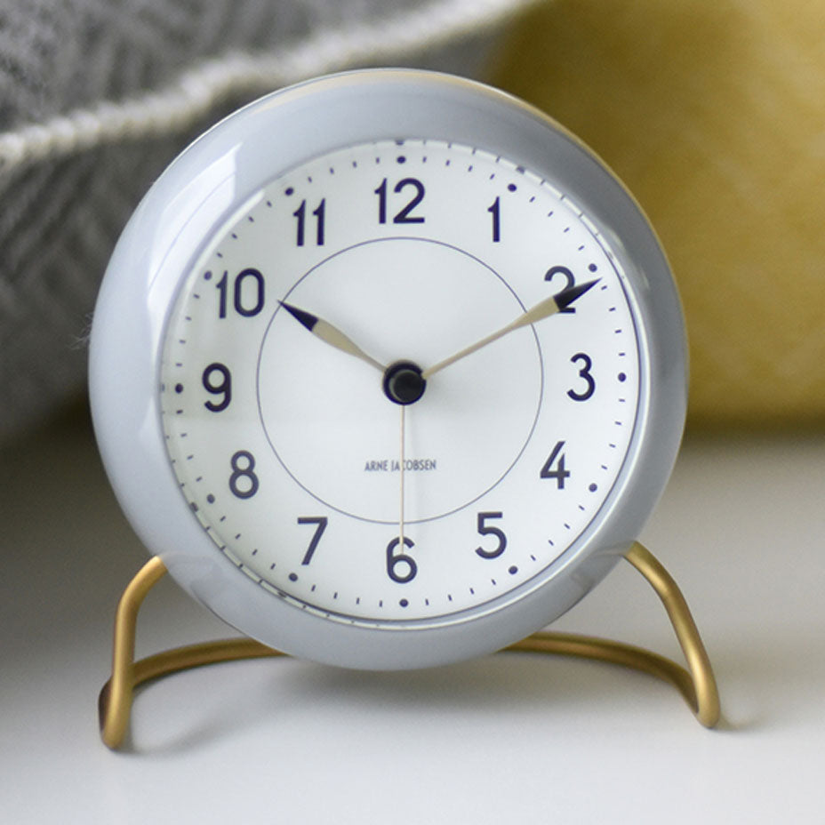 Rosendahl, Arne Jacobsen Station Alarm Clock Grey, Alarm Clock,