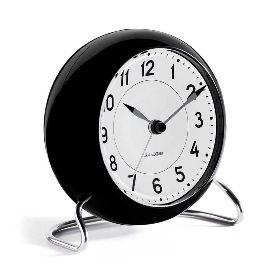 Rosendahl, Arne Jacobsen Station Alarm Clock Black, Alarm Clock,