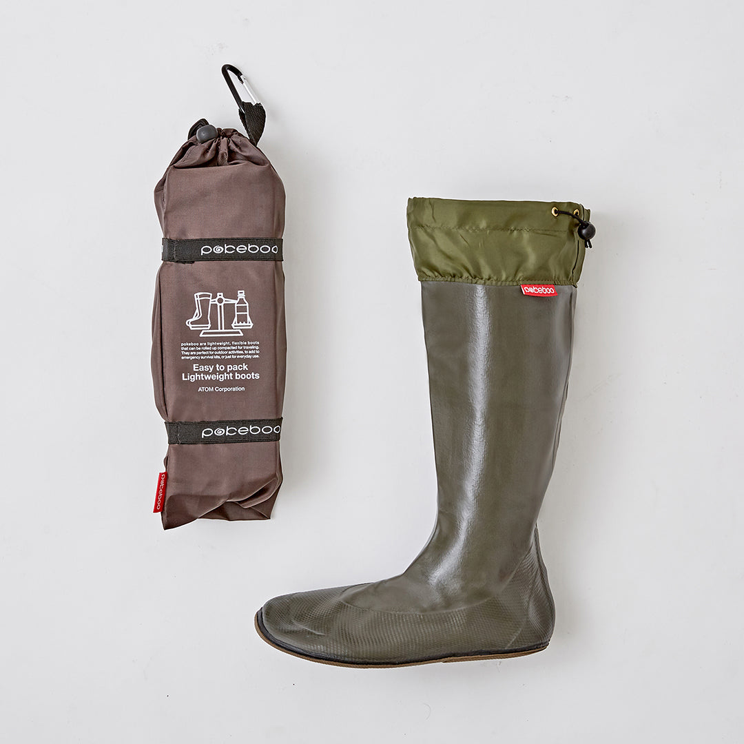 Pokeboo, Packable Rubber Rain Boots Charcoal, Size, SS, Rainboots,