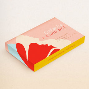 Common Modern, Gift Set of 6 Ginkgo Pop Notecards, Notecard,