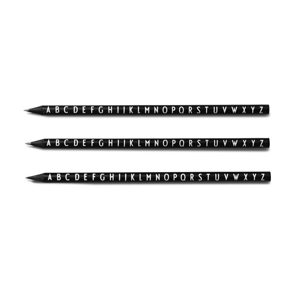 Design Letters, Pencils 5 Pack, Black, Pens & Pencils,