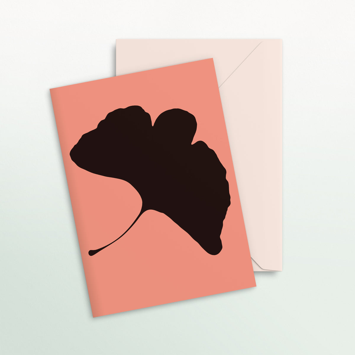 Common Modern, Ginkgo Pop Notecard, No. 3 (black/pink), Notecard,