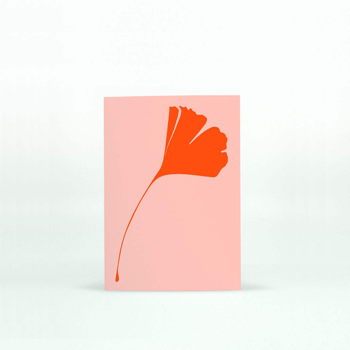 Common Modern, Ginkgo Pop Mini Notecard, No. 1 (red/pink), Notecard,