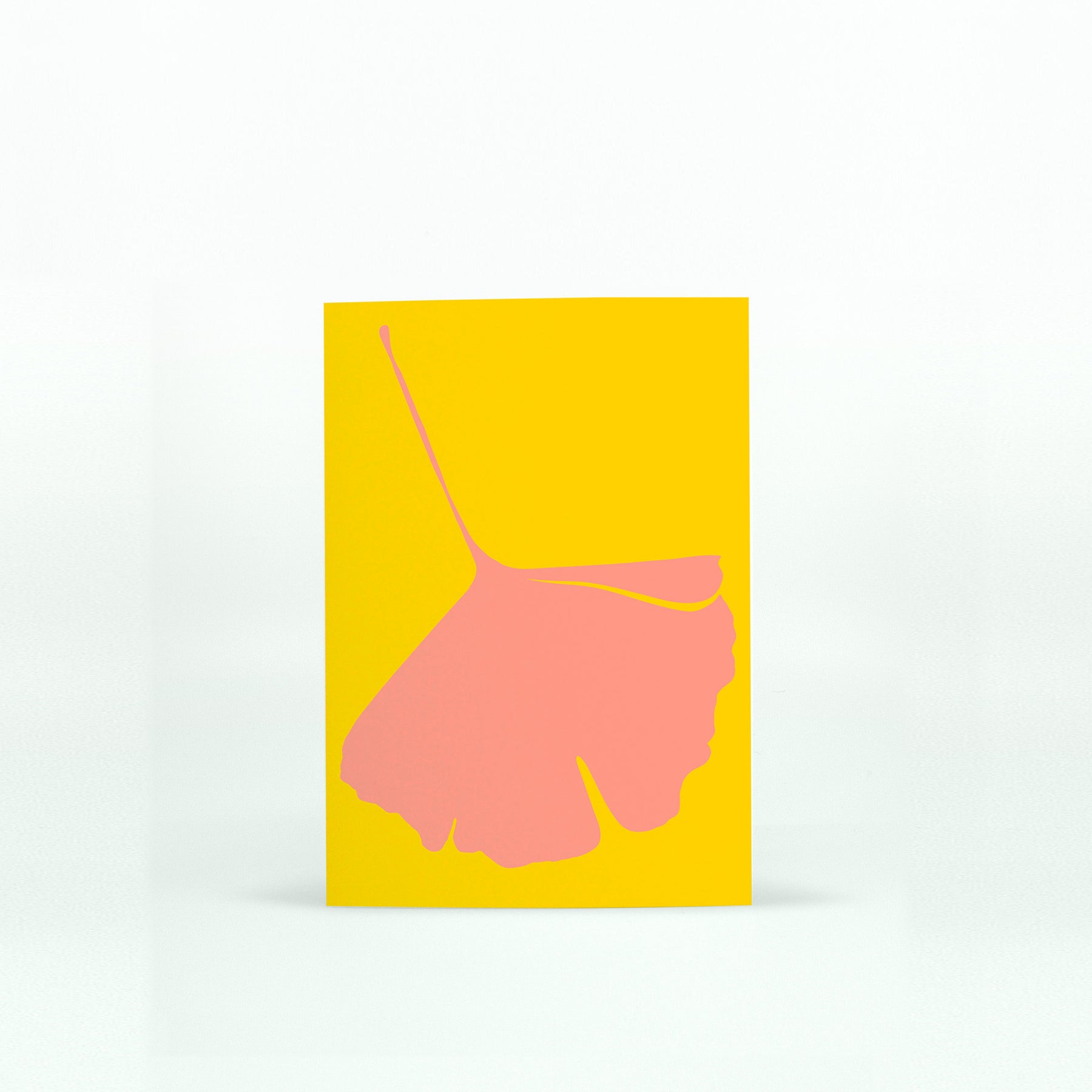 Common Modern, Ginkgo Pop Mini Notecard, No. 5 (pink/orange), Notecard,