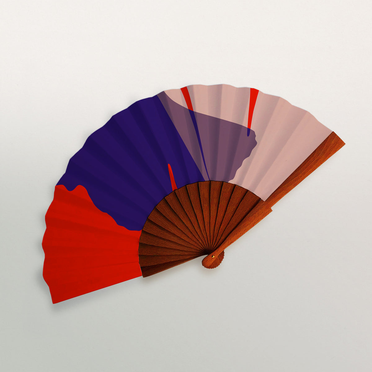 Common Modern, Ginkgo Pop Fan, Paris (blue/pink/red), Fan,