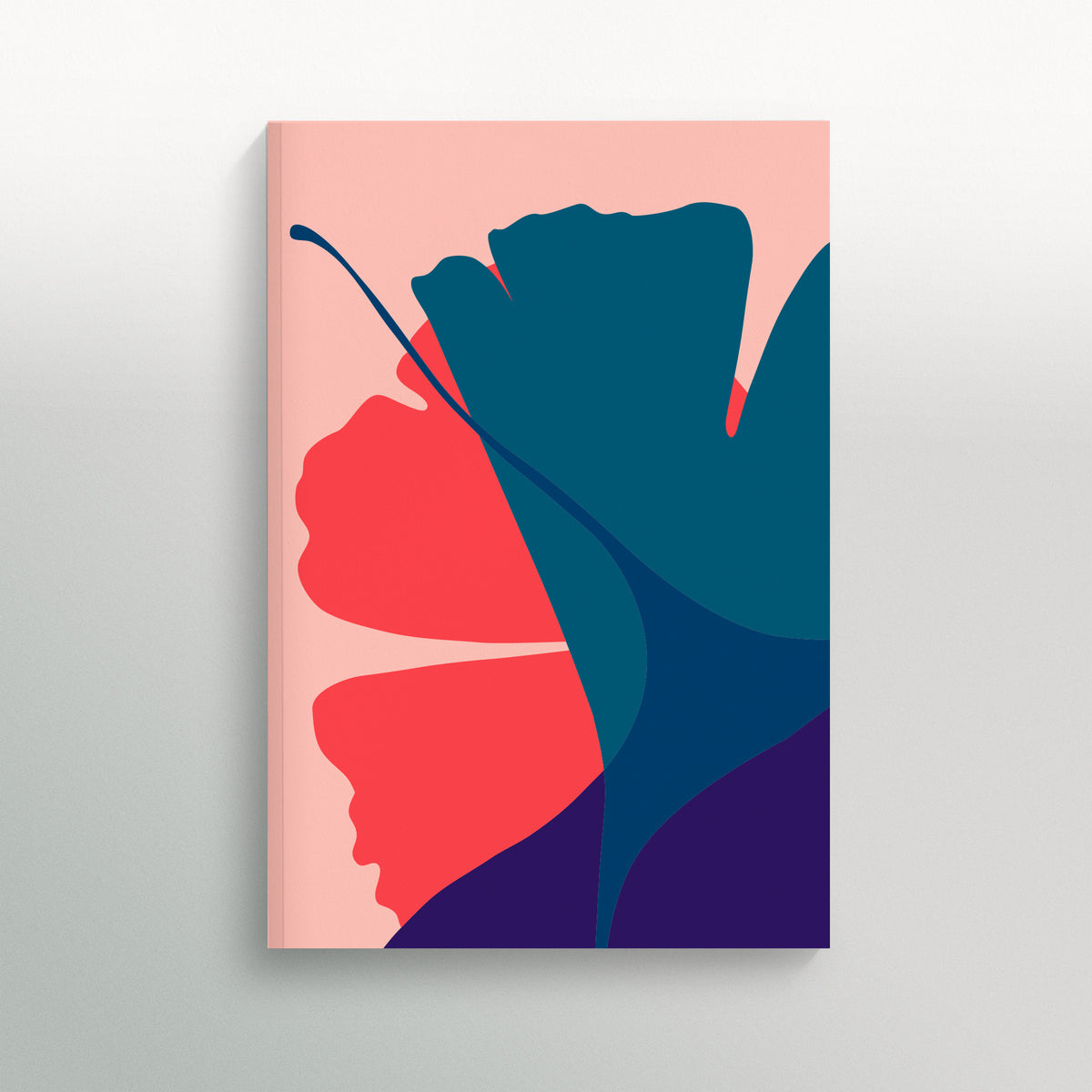 Common Modern, Ginkgo Pop Sketchbook, Amalfi (dark blue/red/pink), Sketchbook,