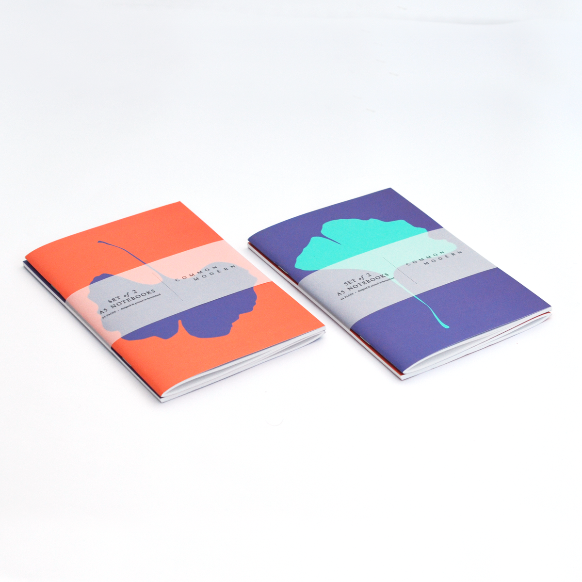 Common Modern, Ginkgo Pop Notebook Set of 2 Pantone 2022, Notebook,