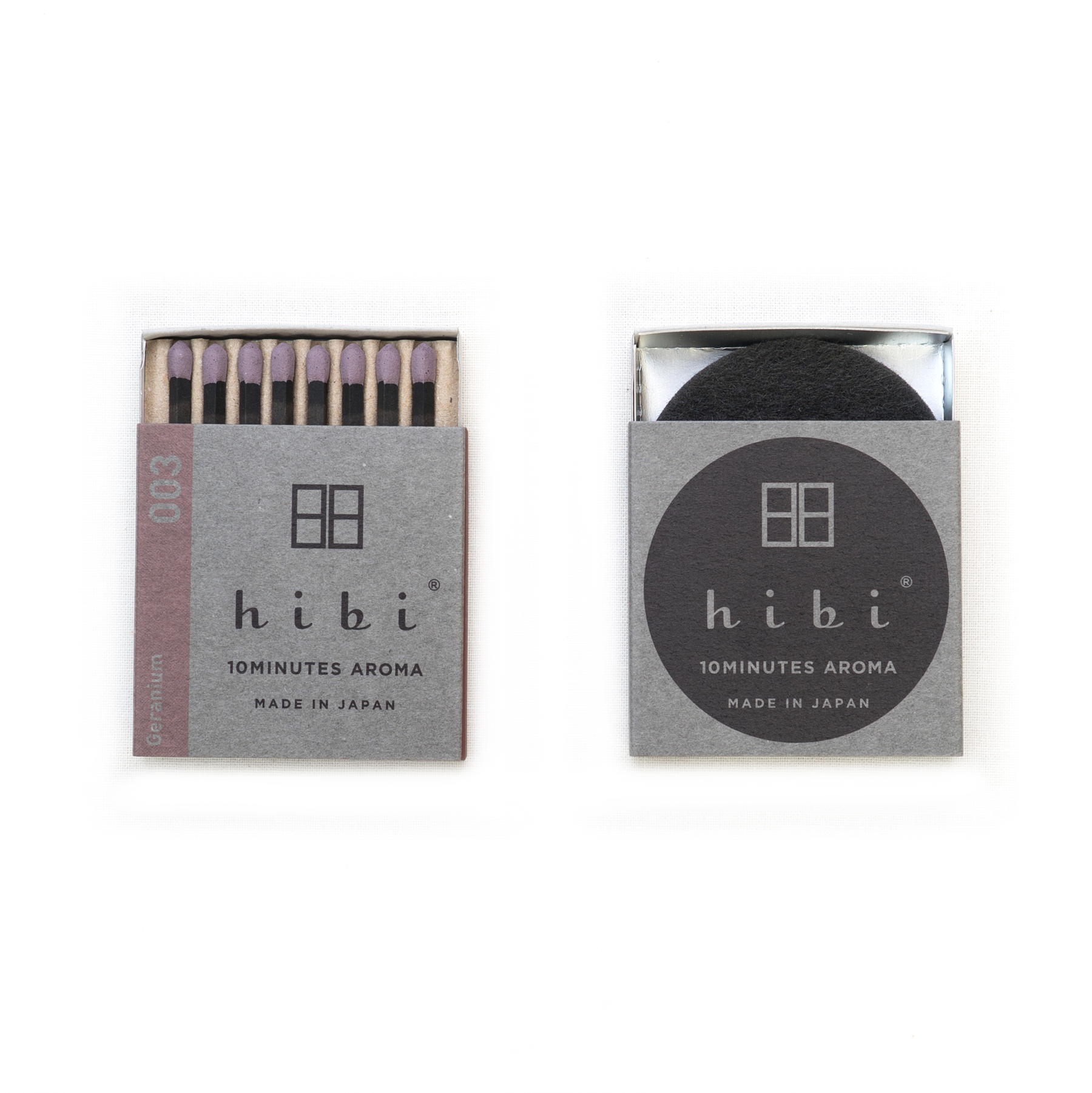 Hibi Incense Matches, a unique and convenient incense product where each matchstick ignites into a calming, aromatic incense, offering a soothing experience in a compact form.