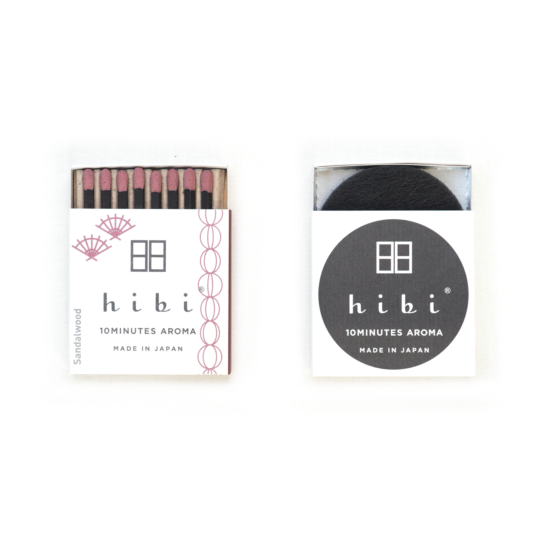 Hibi Incense Matches, a unique and convenient incense product where each matchstick ignites into a calming, aromatic incense, offering a soothing experience in a compact form.