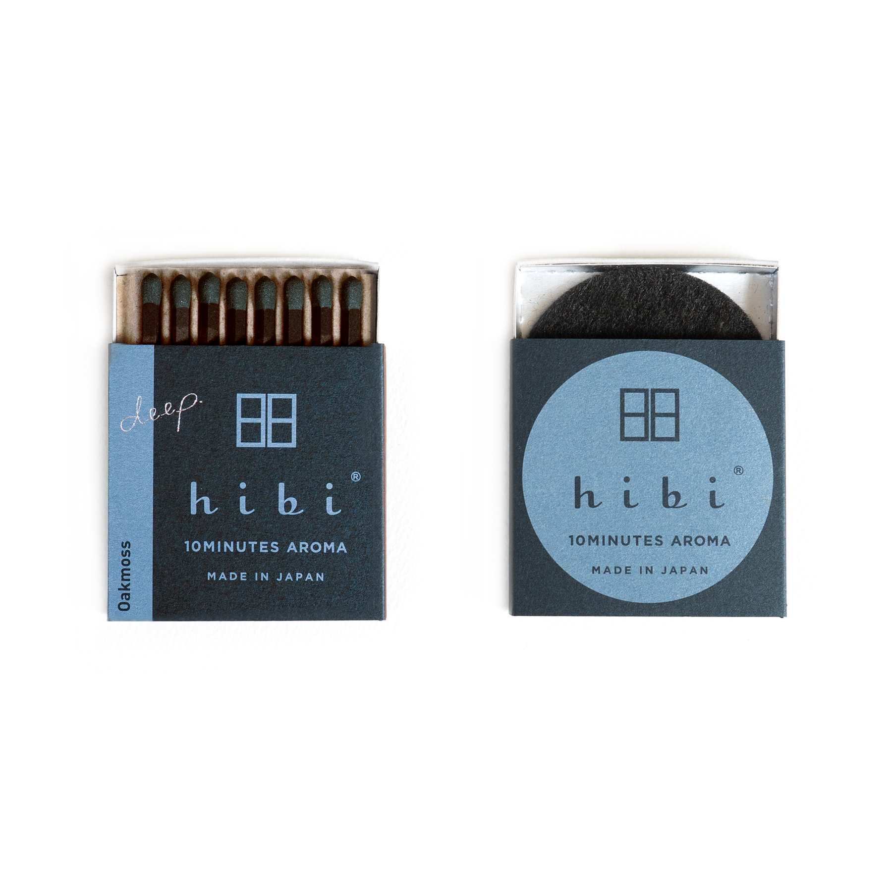 Hibi Incense Matches, a unique and convenient incense product where each matchstick ignites into a calming, aromatic incense, offering a soothing experience in a compact form.