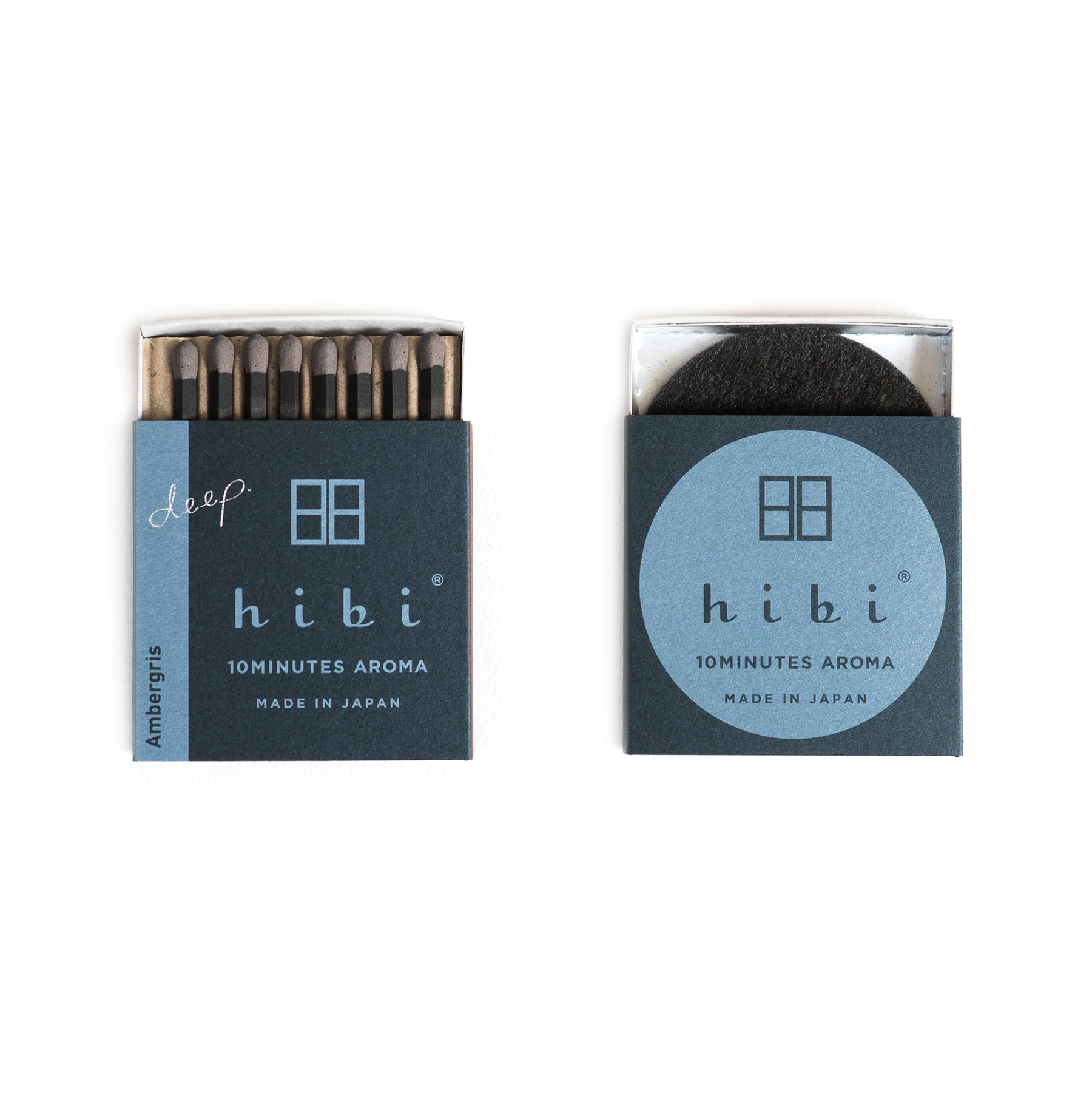 Hibi Incense Matches, a unique and convenient incense product where each matchstick ignites into a calming, aromatic incense, offering a soothing experience in a compact form.