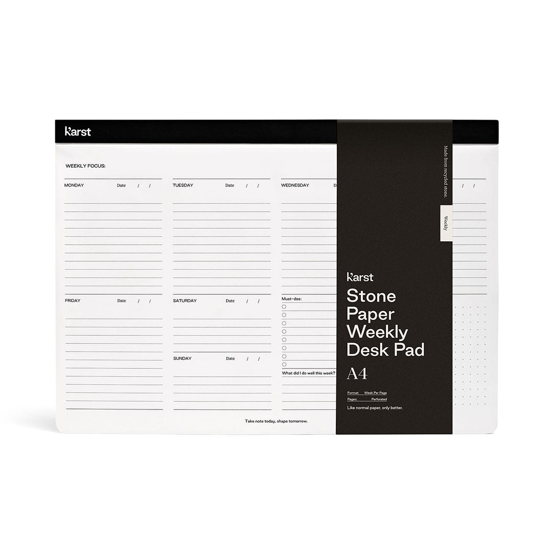 Karst, A4 Weekly Desk Pad, Notepad,