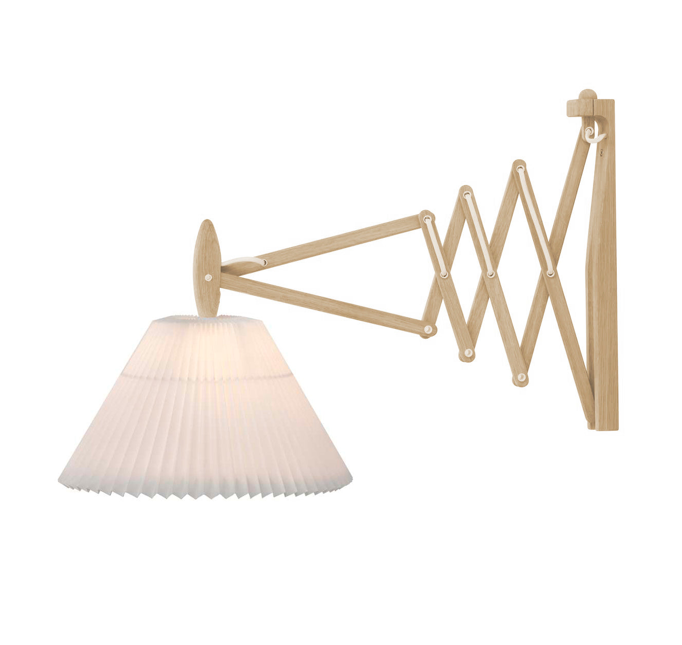 Le Klint, Sax 233 Wall Lamp 2/21 Shade, Light Oak Paper Shade, Wall / Sconce, Eric Hansen,