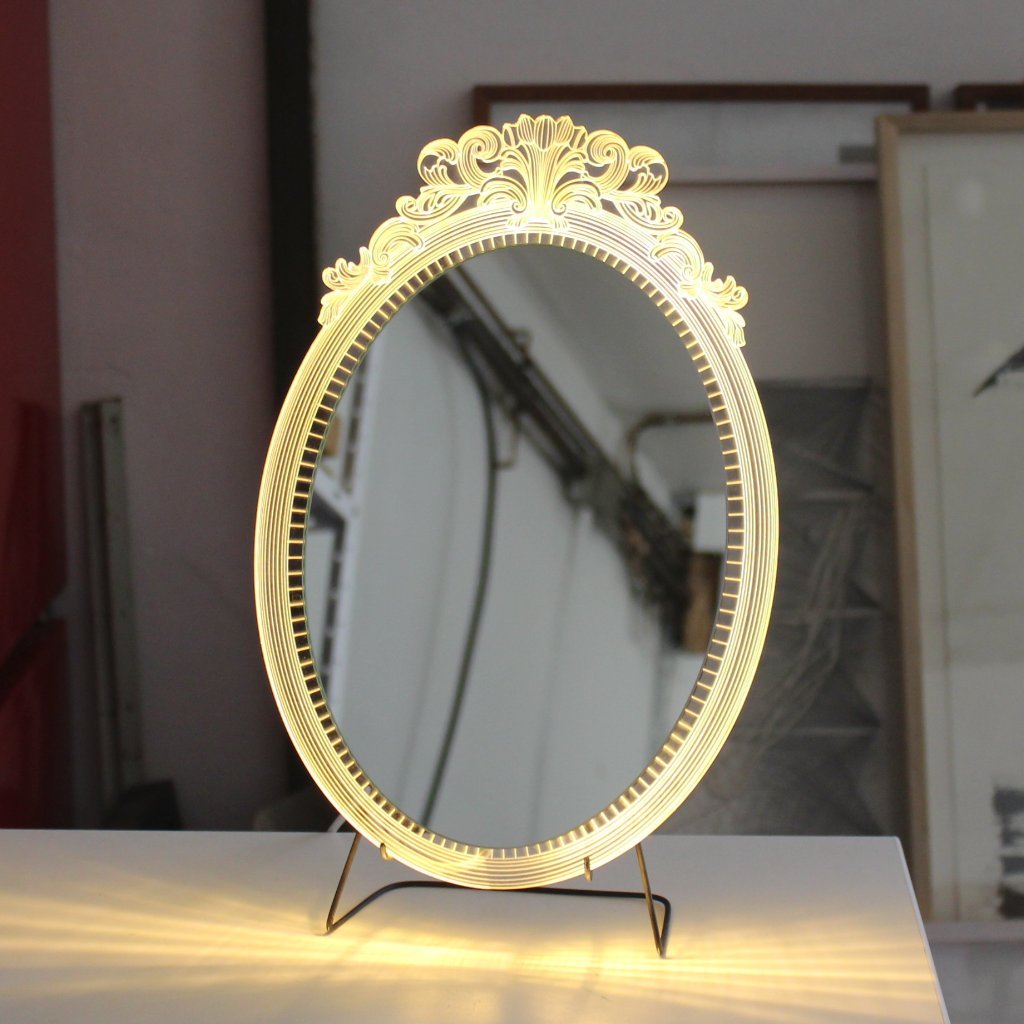 Studio Cheha, Marra Mirror Wall or Table Lamp, Wall / Sconce, Nir Josef Chehanowski,