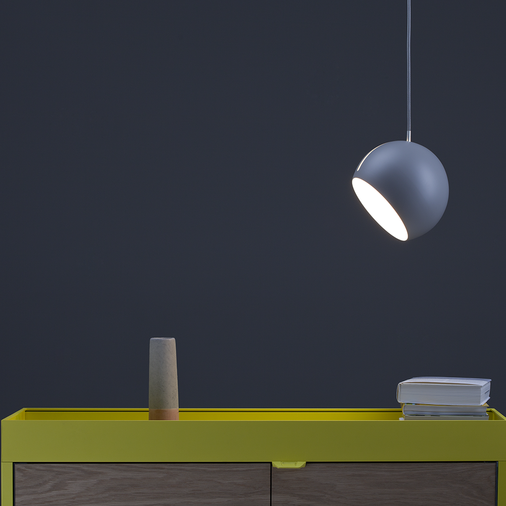 NYTA, Tilt Globe Pendant, Matte Black, Pendant,