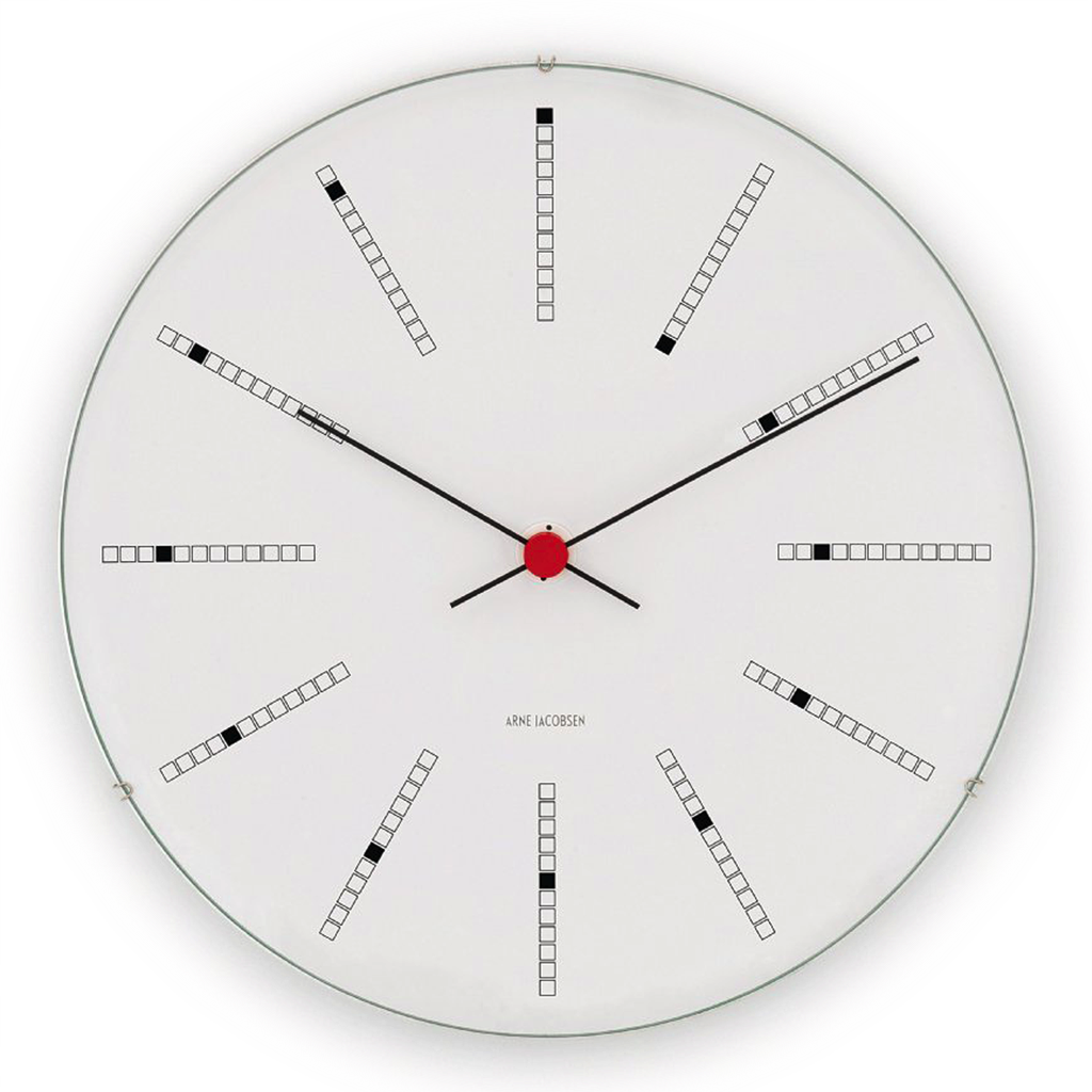 Rosendahl, Arne Jacobsen Banker's Wall Clock, Size, 11.4 in dia., Wall Clock,