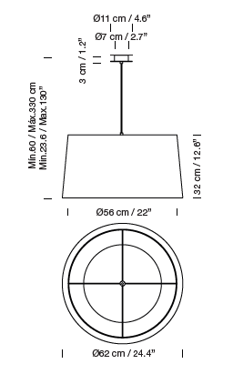 Santa & Cole, GT5 Ribbon Shade, Pendant,