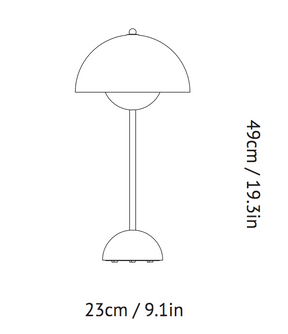 &Tradition, Flowerpot Table Lamp VP3, Red Brown, Table / Task,  Verner Panton